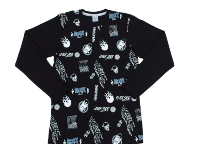 Camiseta Zhor Juvenil Masculino Manga Longa Malha