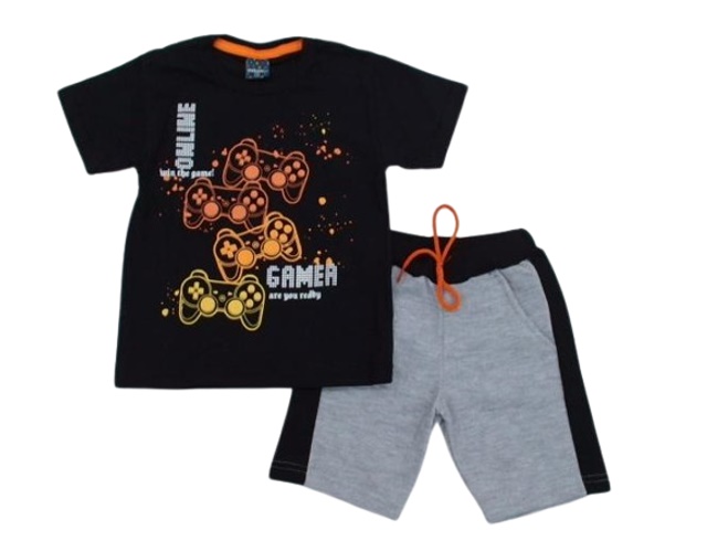 Conjunto Viston Primeiros Passos Masculino Manga Curta Malha