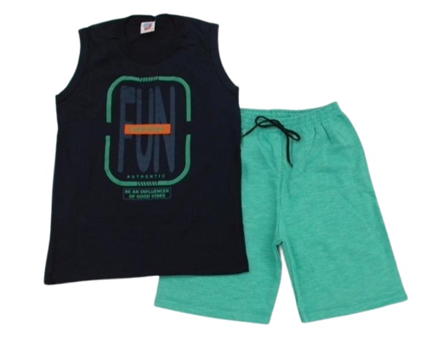 Conjunto Wkids Juvenil Masculino Regata Machão Malha