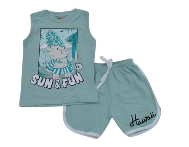 Conjunto Pimentinha Primeiros Passos Masculino Regata Machão Malha