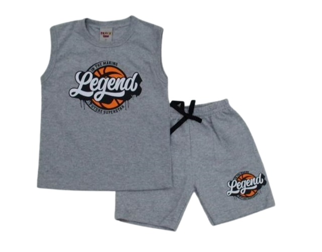 Conjunto Pimentinha Primeiros Passos Masculino Regata Machão Malha