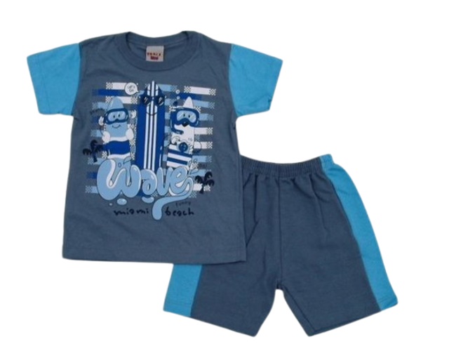 Conjunto Pimentinha Primeiros Passos Masculino Manga Curta Malha