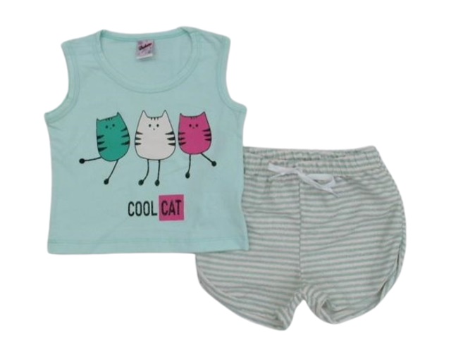 Conjunto Didiene Infantil Feminina Regata Cotton Short