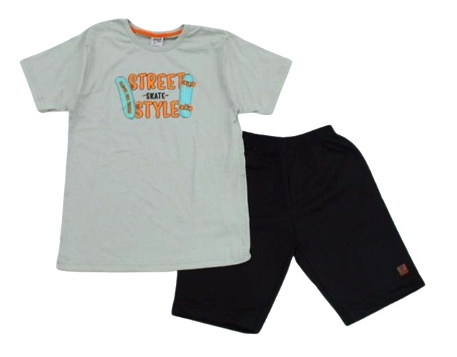 Conjunto Didiene Infantil Masculino Manga Curta Malha