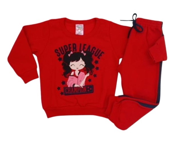 Conjunto Fashionk Primeiros Passos Feminino Moletom Calça