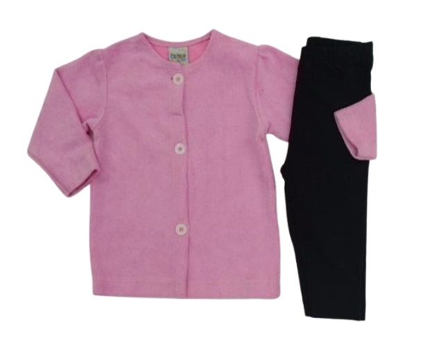 Conjunto Didiene Bebe Feminino Plush Canelada Legging