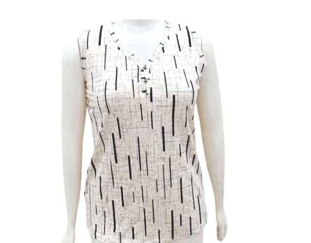 Blusa Armando Adulto Extra Grande Feminina Regata Viscolycra Estampado