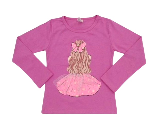 Blusa Mundonicky Infantil Feminina Manga Longa Cotton