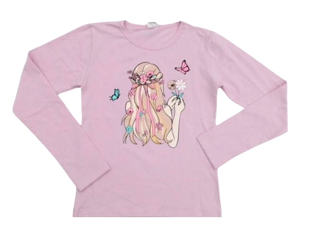 Blusa Mundonicky Juvenil Feminina Manga Longa Cotton