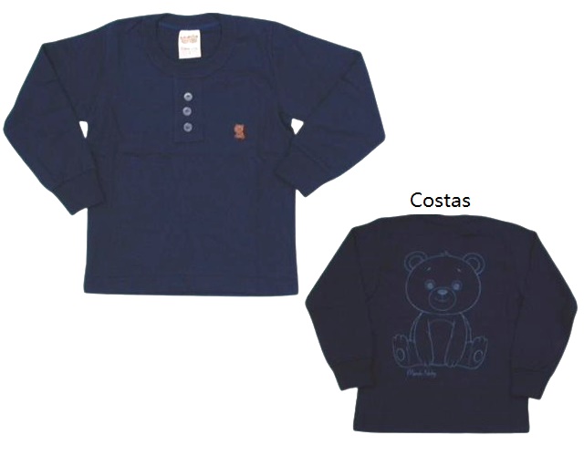 Camiseta Mundonicky Primeiros Passos Masculino Manga Longa Malha