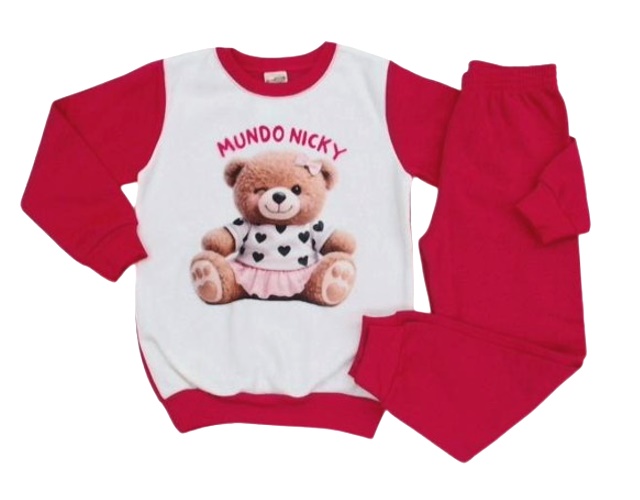 Conjunto Mundonicky Infantil Feminino Moletom Calça