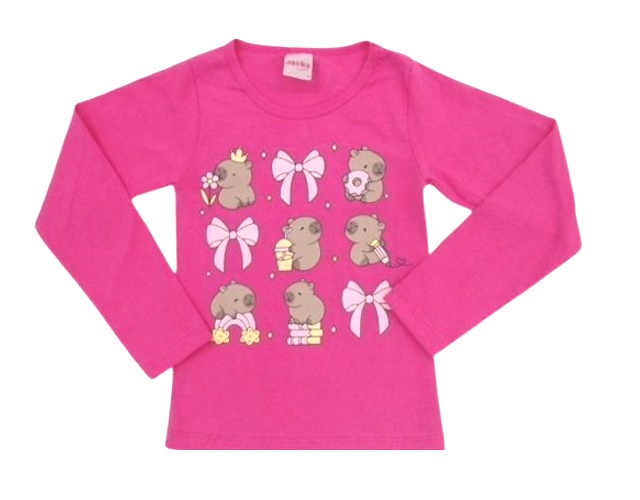 Blusa Jacks Infantil Feminina Manga Longa Cotton