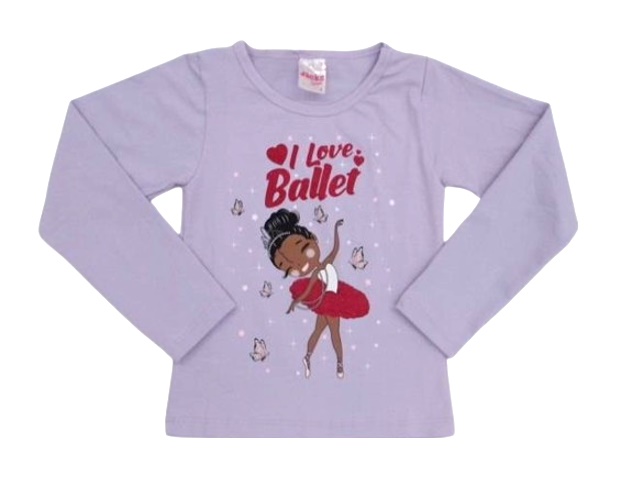 Blusa Jacks Infantil Feminina Manga Longa Cotton