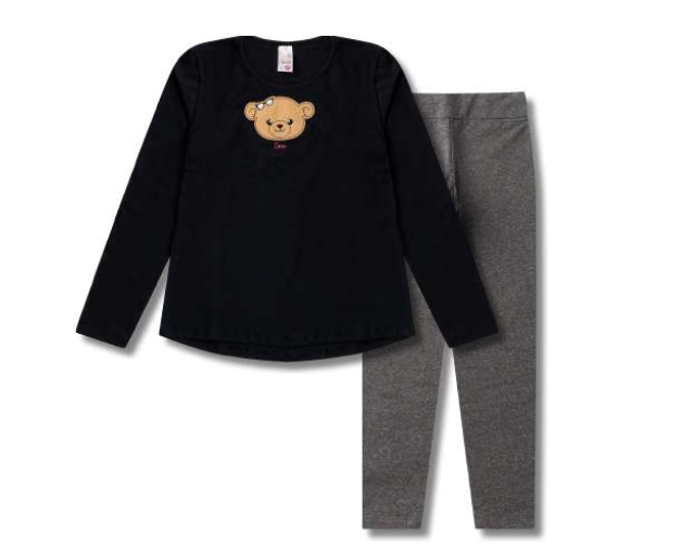 Conjunto Anale Juvenil Feminina Manga Longa Cotton Legging