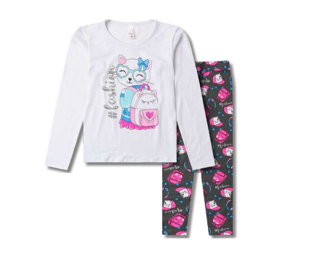 Conjunto Anale Juvenil Feminina Manga Longa Cotton Legging