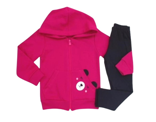 Conjunto Docefolia Primeiros Passos Feminino Moletom Capuz Legging