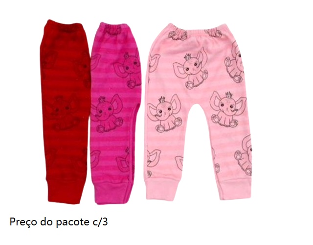 Mijão Pequenino Bebe Feminina Suedine S/pé (c/3)