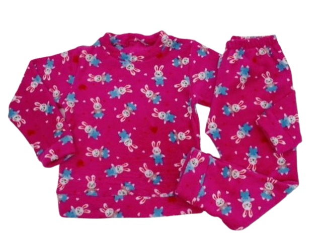 Pijama Minegirl Infantil Feminino Peluciado Estampado