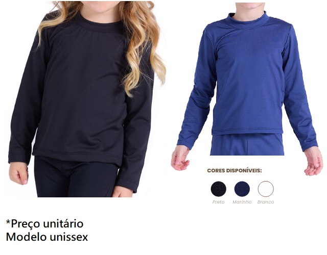 Blusa Trin Primeiros Passos Unissex Manga Longa Poliéster Térmica