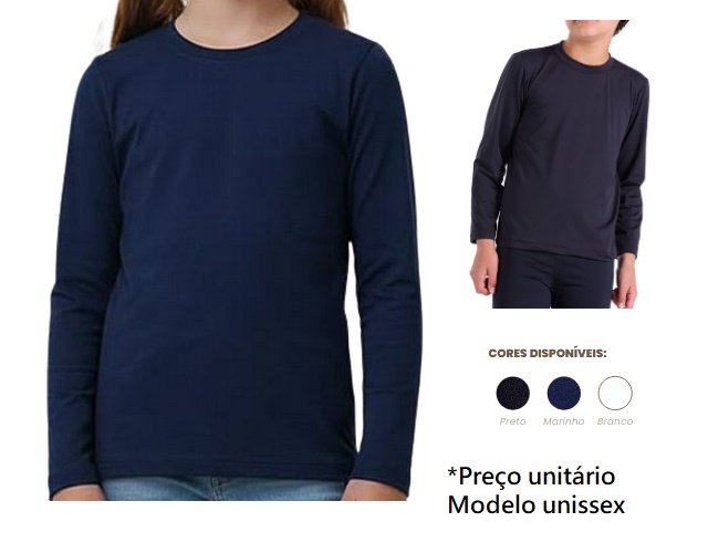 Blusa Trin Infantil Unissex Manga Longa Poliéster Térmica