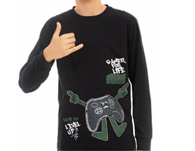 Camiseta Jaki Juvenil Masculino Manga Longa Malha