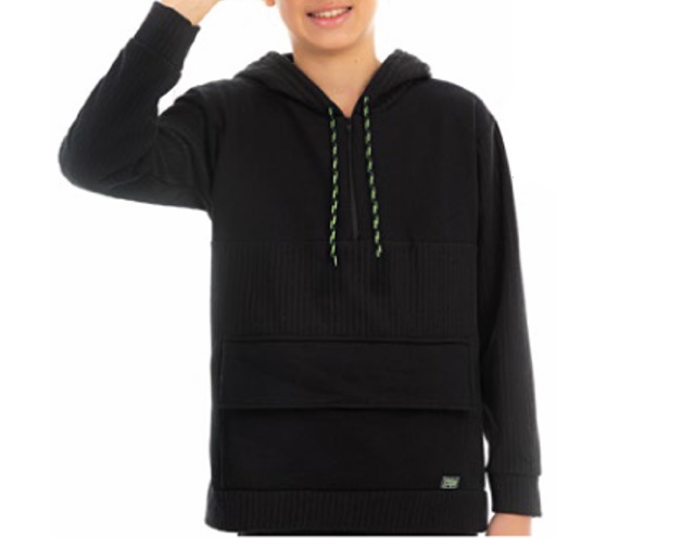 Blusa Jaki Juvenil Masculino Moletom Canelada Capuz