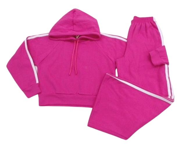 Conjunto Jaki Juvenil Feminina Moletom Cropped Capuz Wide Leg
