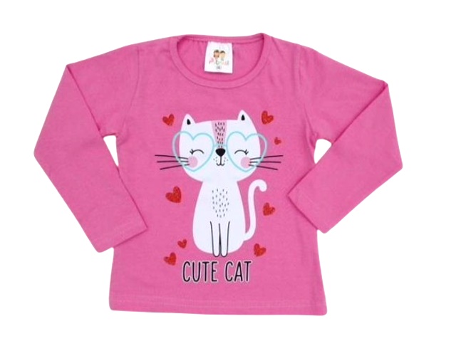 Blusa Pituki Primeiros Passos Feminina Manga Longa Cotton