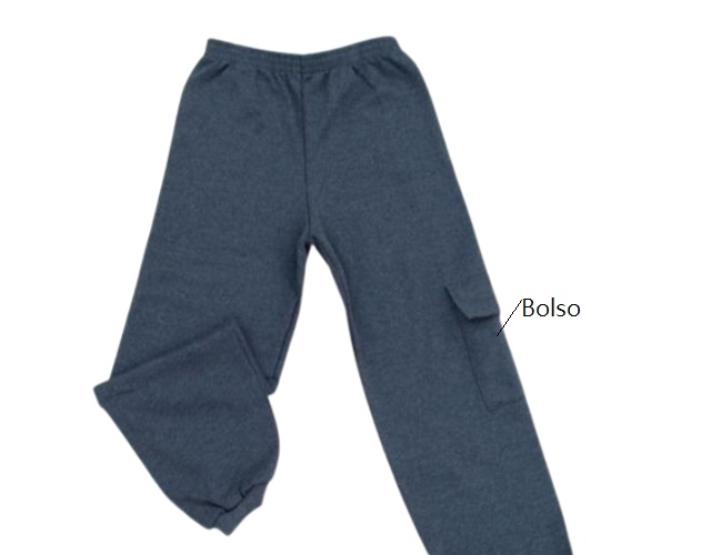 Calça Pituki Juvenil Masculino Moletom 1bolso Lateral Cargo