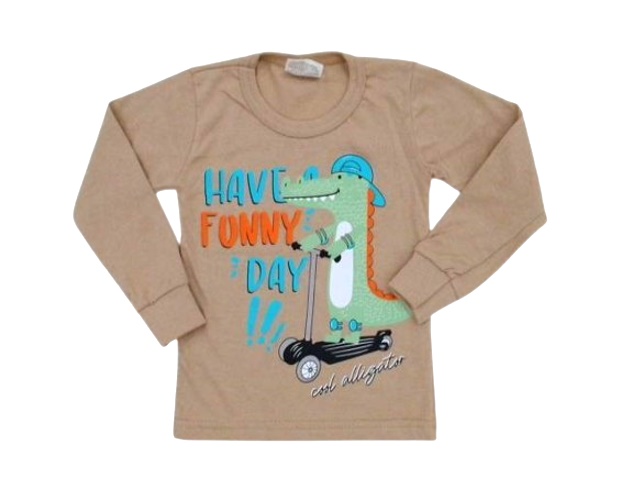 Camiseta Pituki Primeiros Passos Masculino Manga Longa Malha