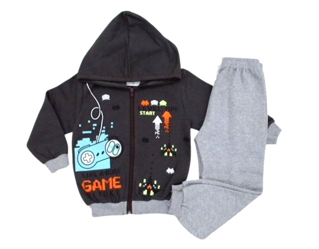 Conjunto Pituki Primeiros Passos Masculino Moletom Aberto Capuz