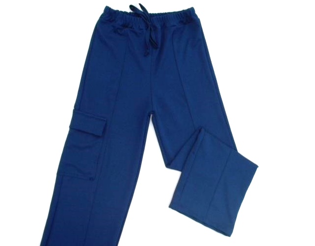 Calça Rose Juvenil Feminina Poliéster Pantalona Bolso