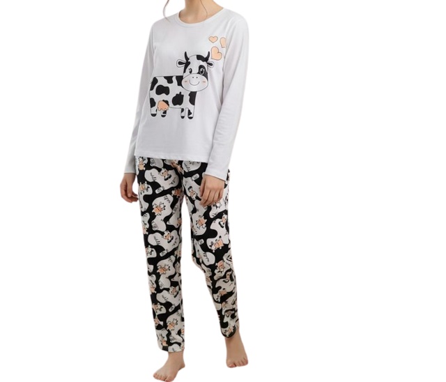 Pijama Anjodossonhos Juvenil Feminina Manga Longa Malha Pv Calça