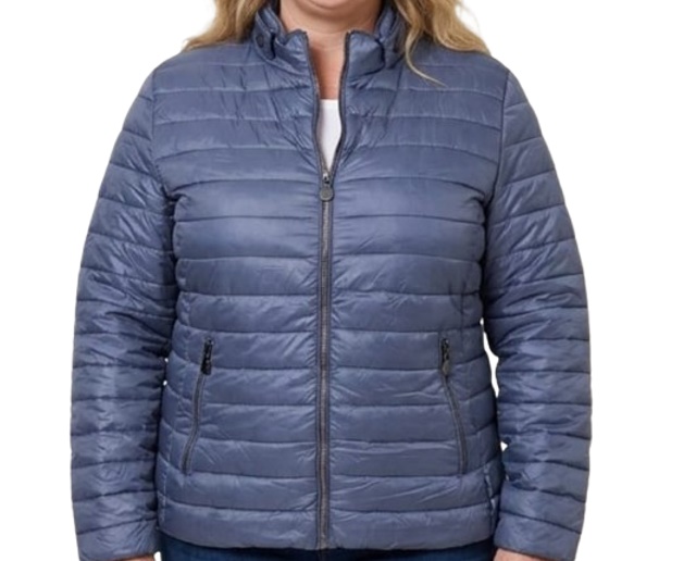 Jaqueta Center Adulto Feminina Nylon Matelassê Zíper