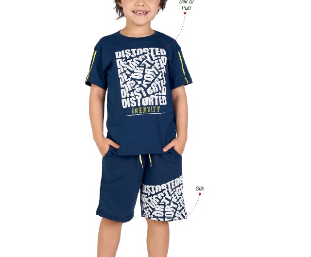 Conjunto Viston Infantil Masculino Manga Curta Malha