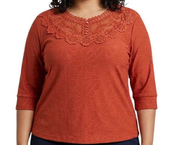 Blusa Sobmedida Adulto Extra Grande Feminina Manga 3/4 Poliéster Lesi