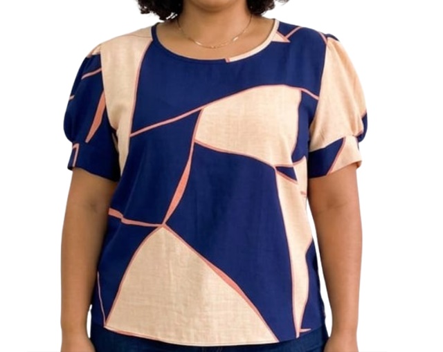 Blusa Sobmedida Adulto Extra Grande Feminina Manga Curta Poliéster Estampada