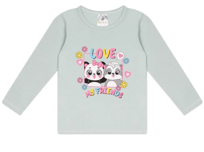 Blusa Catolele Primeiros Passos Feminina Manga Longa Cotton