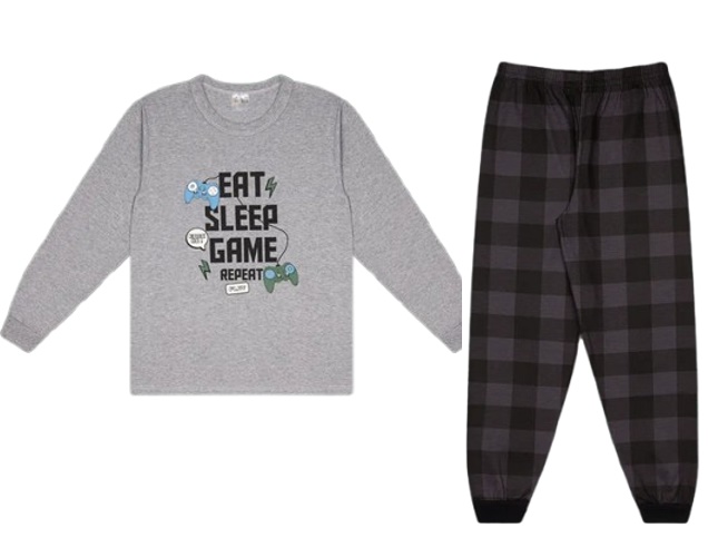 Pijama Catolele Juvenil Masculina Manga Longa Malha