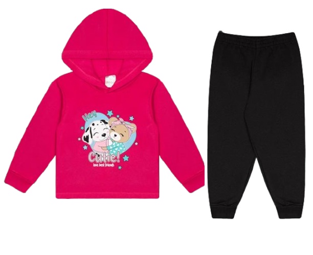 Conjunto Catolele Primeiros Passos Feminino Moletom Capuz Calça