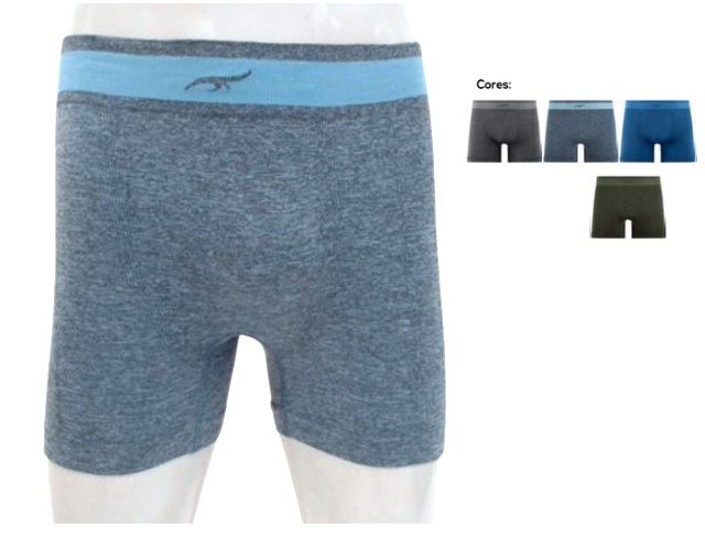 Cueca-boxer Zeerucci Adulto Poliamida Mescla S/costura