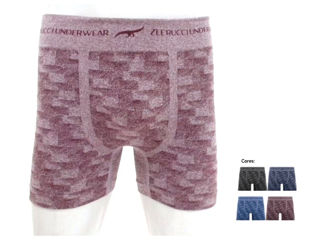 Cueca-boxer Zeerucci Adulto Poliamida Mescla S/costura