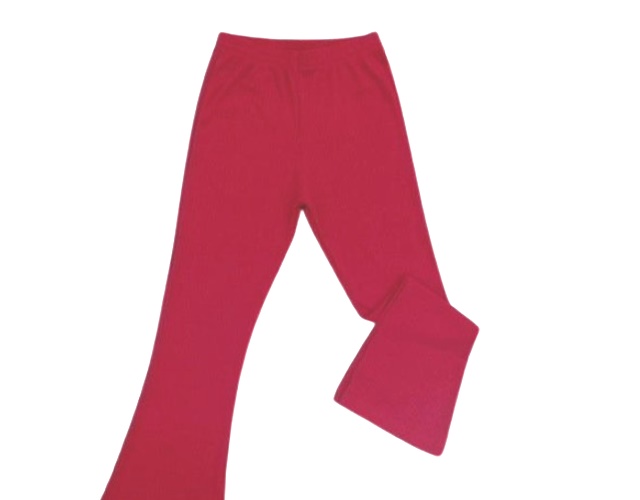 Calça Pimentinha Infantil Feminina Malha Canelada Flare