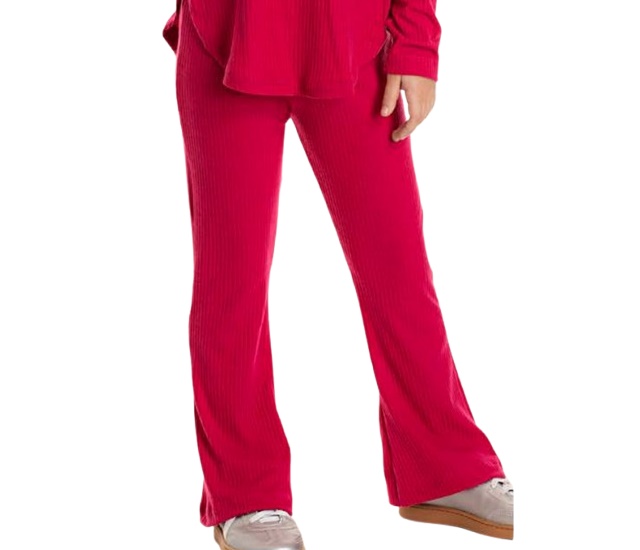 Calça Pimentinha Infantil Feminina Malha Canelada Flare