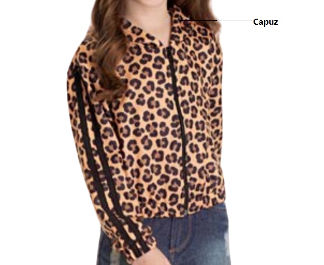 Jaqueta Pimentinha Infantil Feminina Moletinho Cropped Capuz