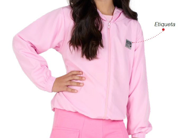 Jaqueta Viston Infantil Feminina Corta Vento Capuz