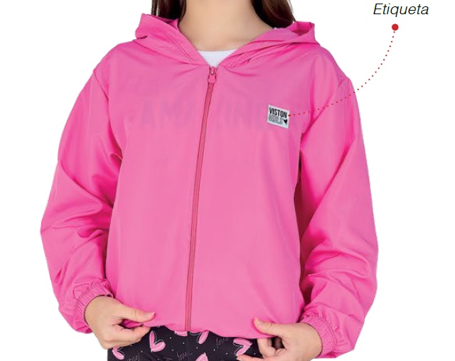 Jaqueta Viston Juvenil Feminina Corta Vento Capuz