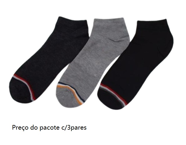 Meia Bestsocks Adulto Masculina Soquete (c/3)