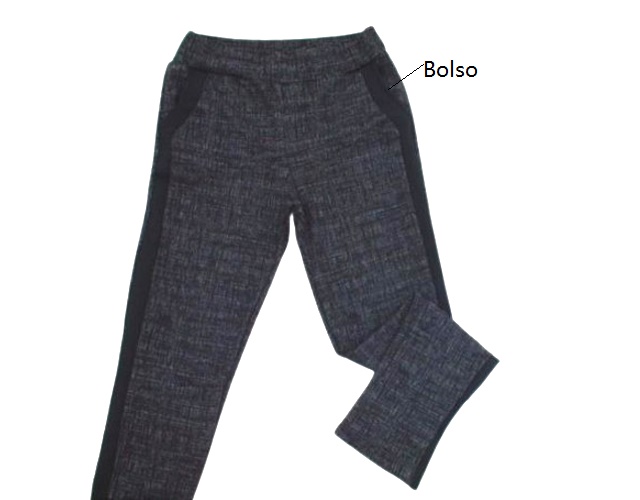 Calça Exportline Adulto Extra Grande Feminina Jacquard Faixa 2bolsos