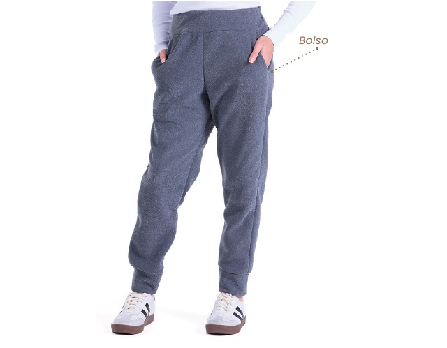 Calça Trin Juvenil Feminina Bouclé Flanelada 2bolsos